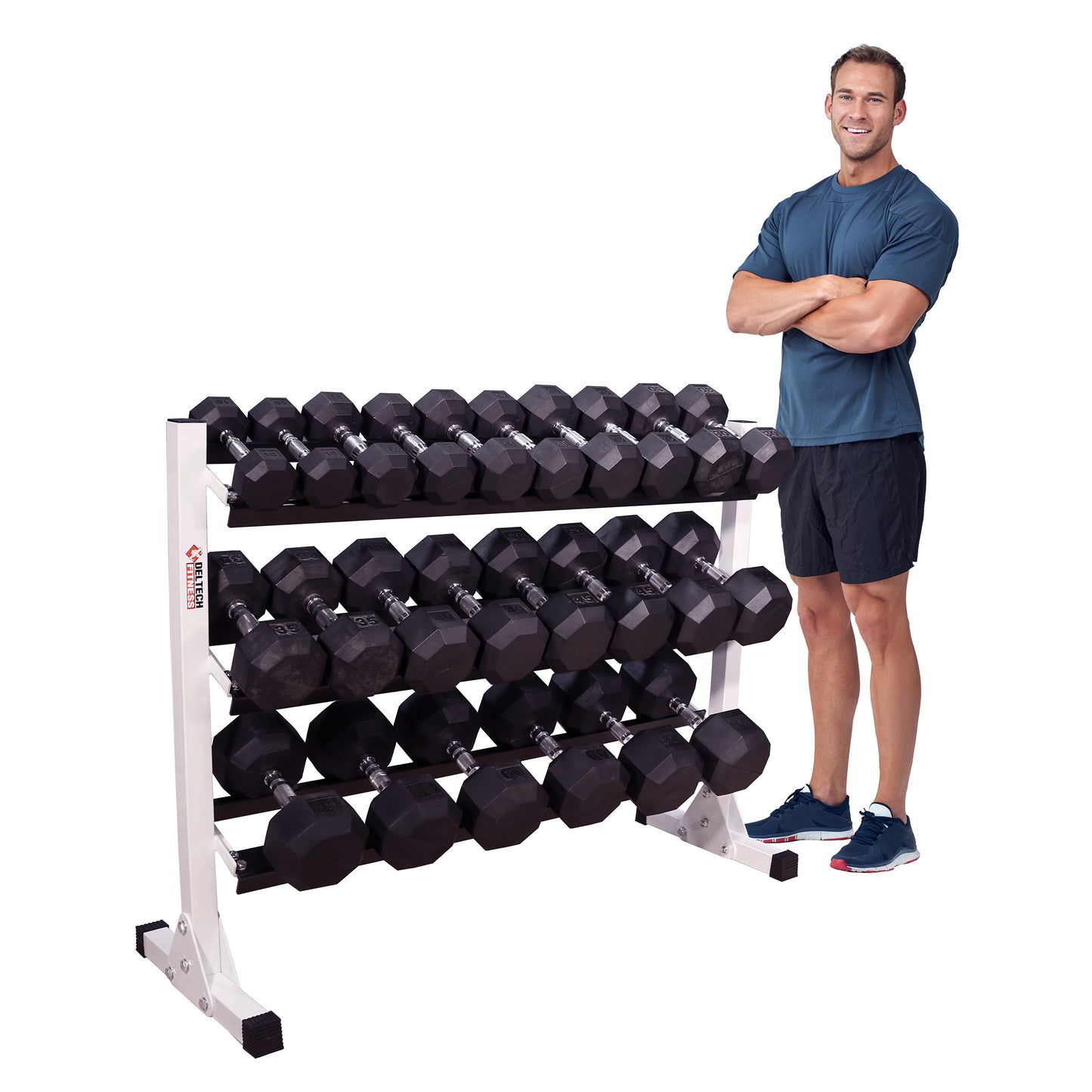 three tier dumbbell rack