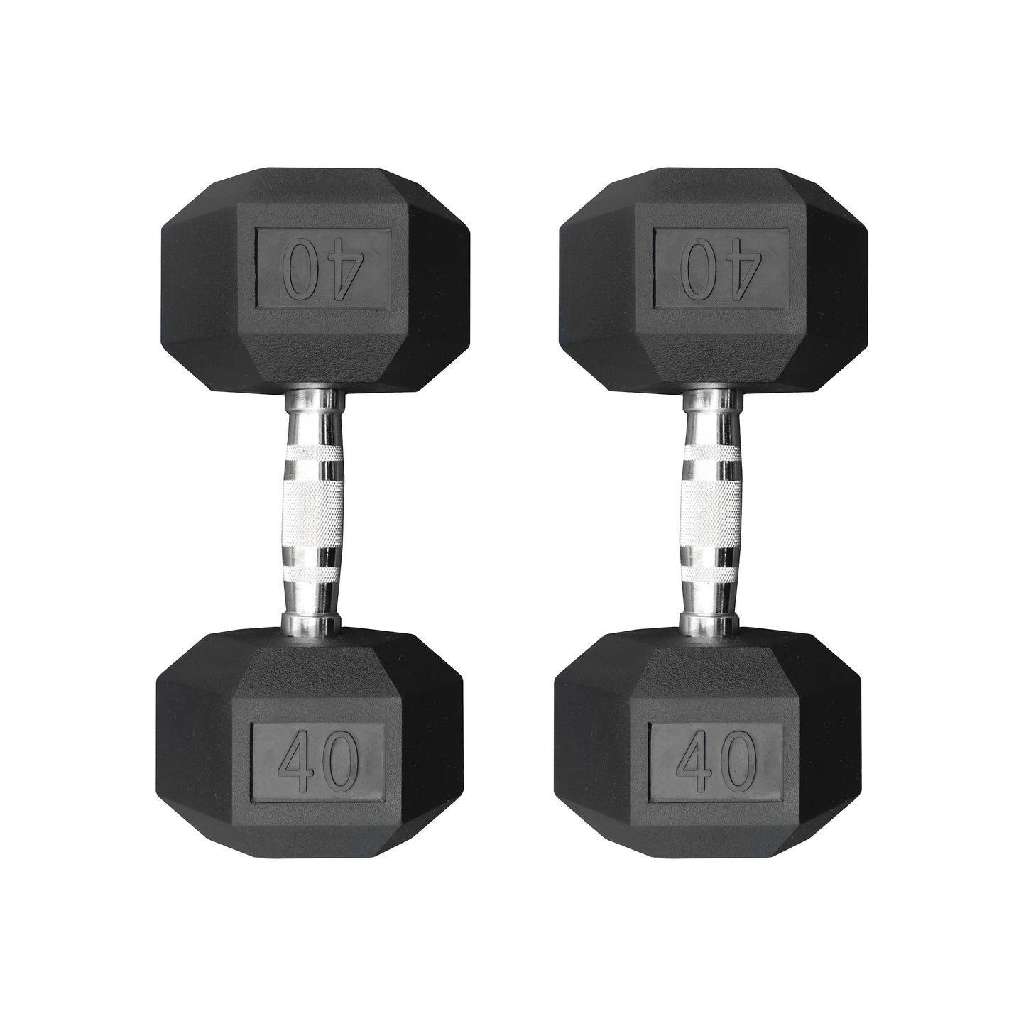 Deltech Fitness 5-40 lb Rubber Dumbbell Set RDB5-40