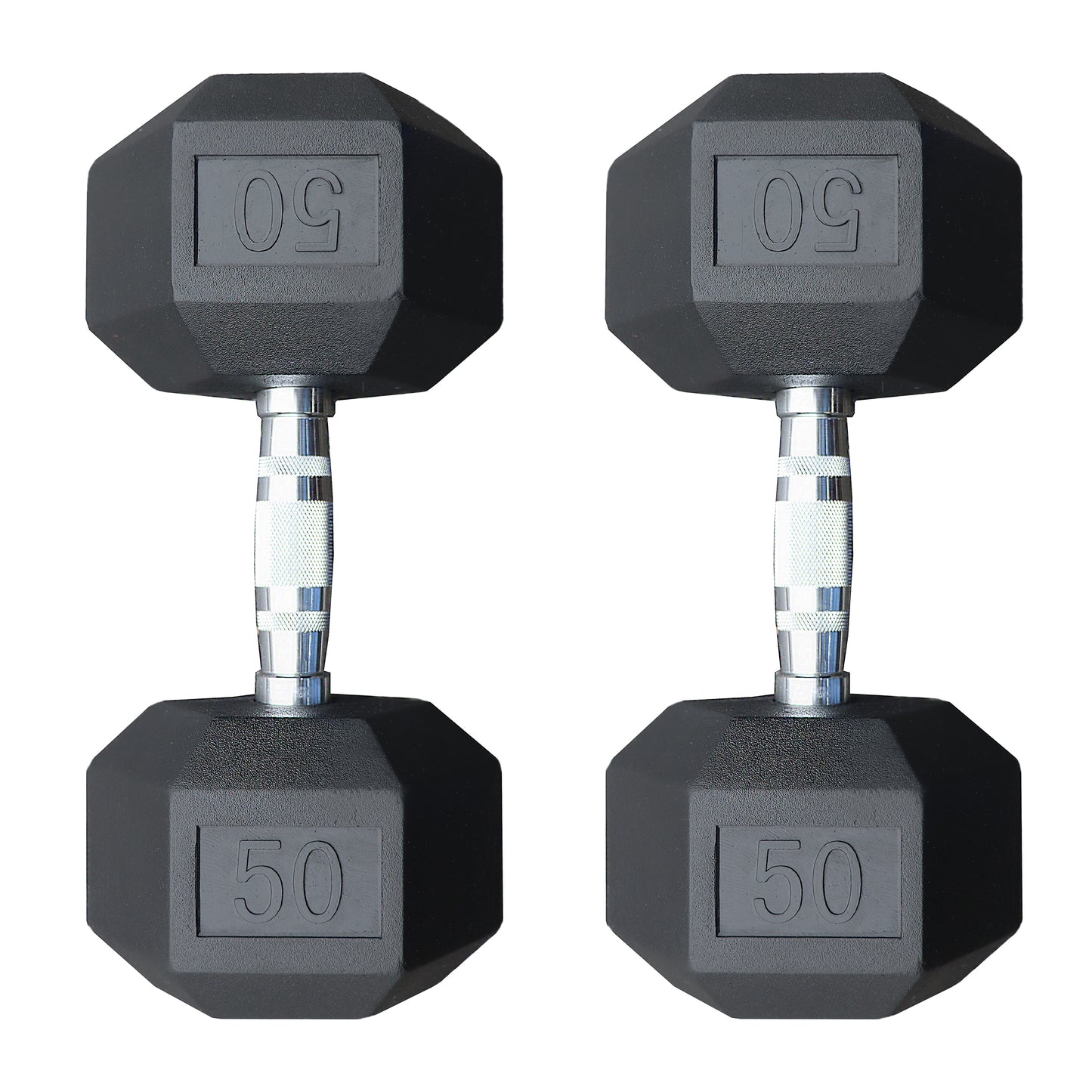 Deltech Fitness 5-50 lb Rubber Dumbbell Set RDB5-50