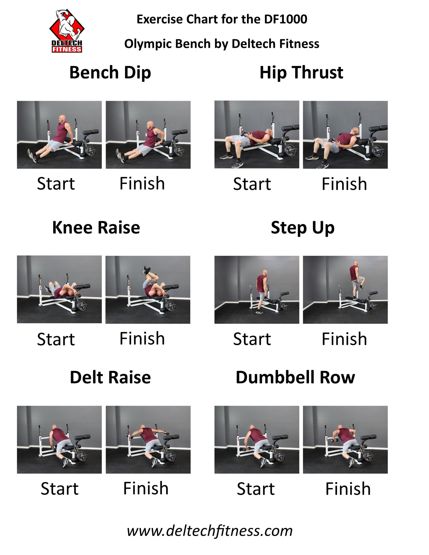 Deltech Fitness Olympic Weight Bench (DF1000)