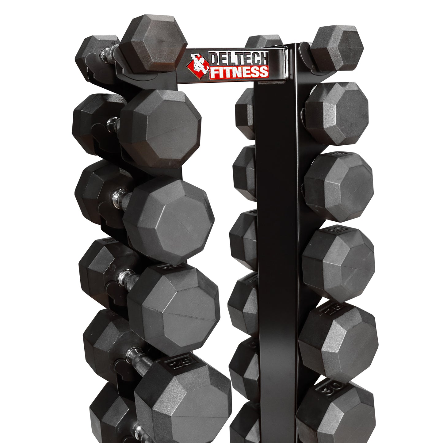 Rubber Dumbbell Rack Deltech Fitness