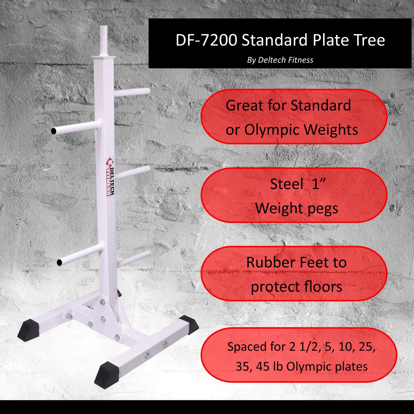 Deltech Fitness Heavy Duty Pro Standard Weight Tree (DF7200)