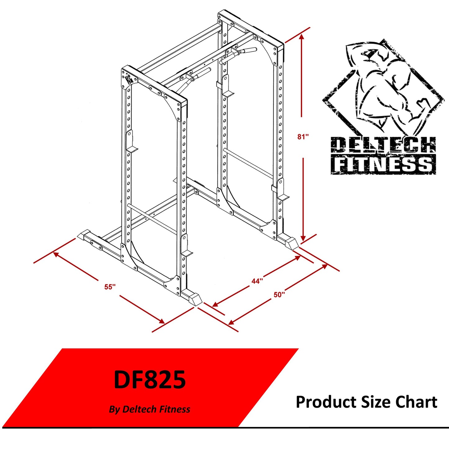 Deltech Fitness Pro Squat Rack (DF825)