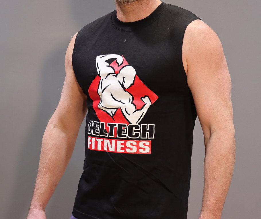 Deltech Fitness Black Muscle Shirt (DFMS-BLACK)
