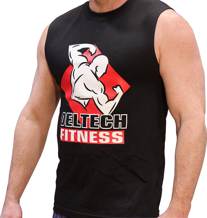 Deltech Fitness Black Muscle Shirt (DFMS-BLACK)