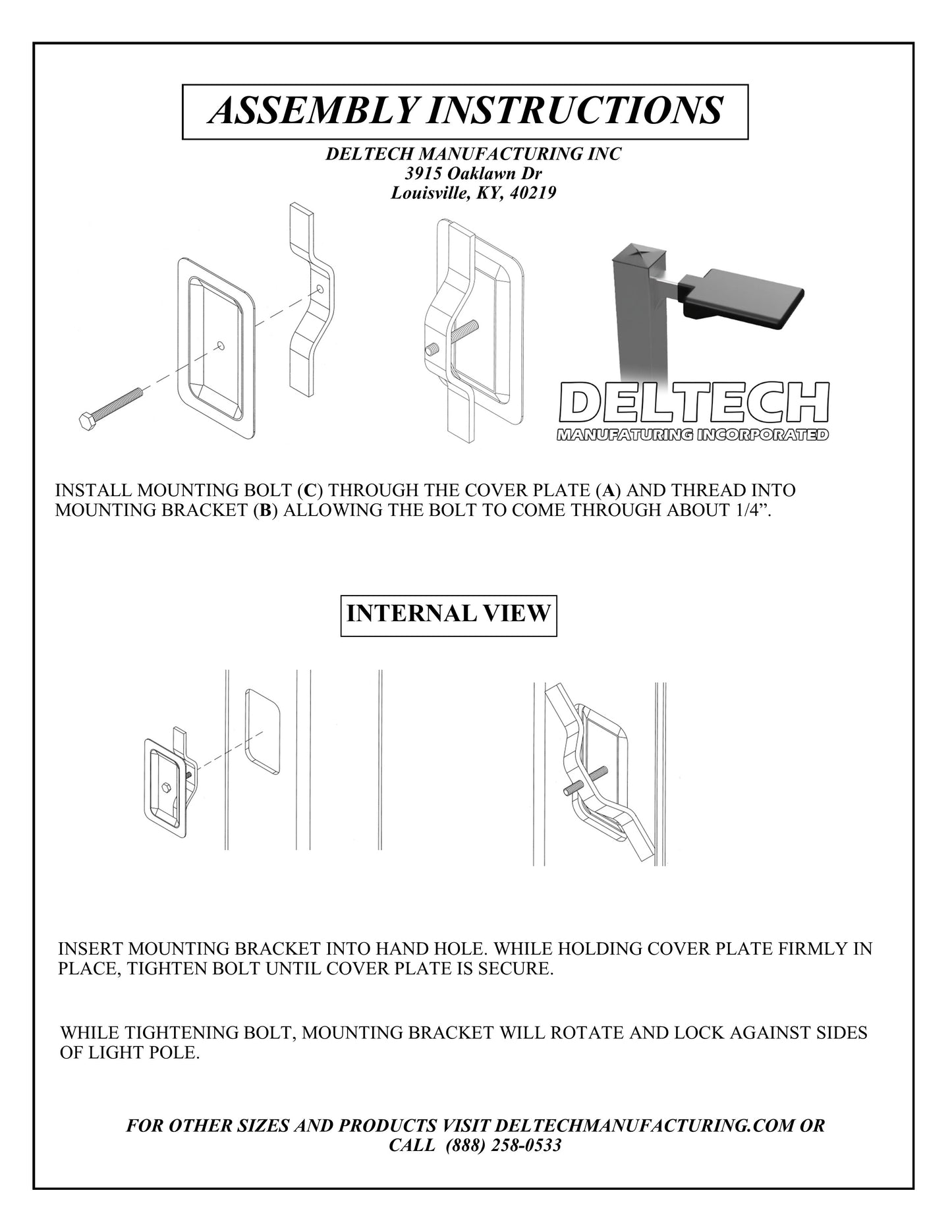 Deltech Manufacturing, Inc Oval Hand Hole Cover 3" x 5-1/2" (88-00002)