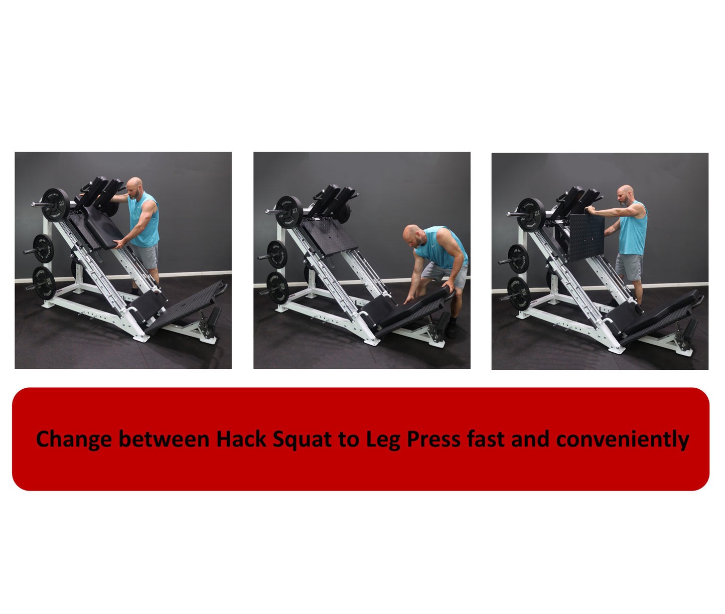 Deltech Fitness DF809- Linear Bearing Hack Squat/Leg Press (Hip Sled)