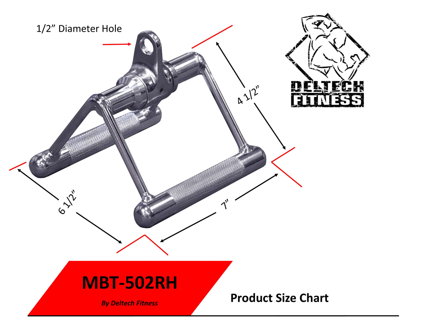 Deltech Fitness Double D Row Handle / Revolving Triangle (MBT-502RH)