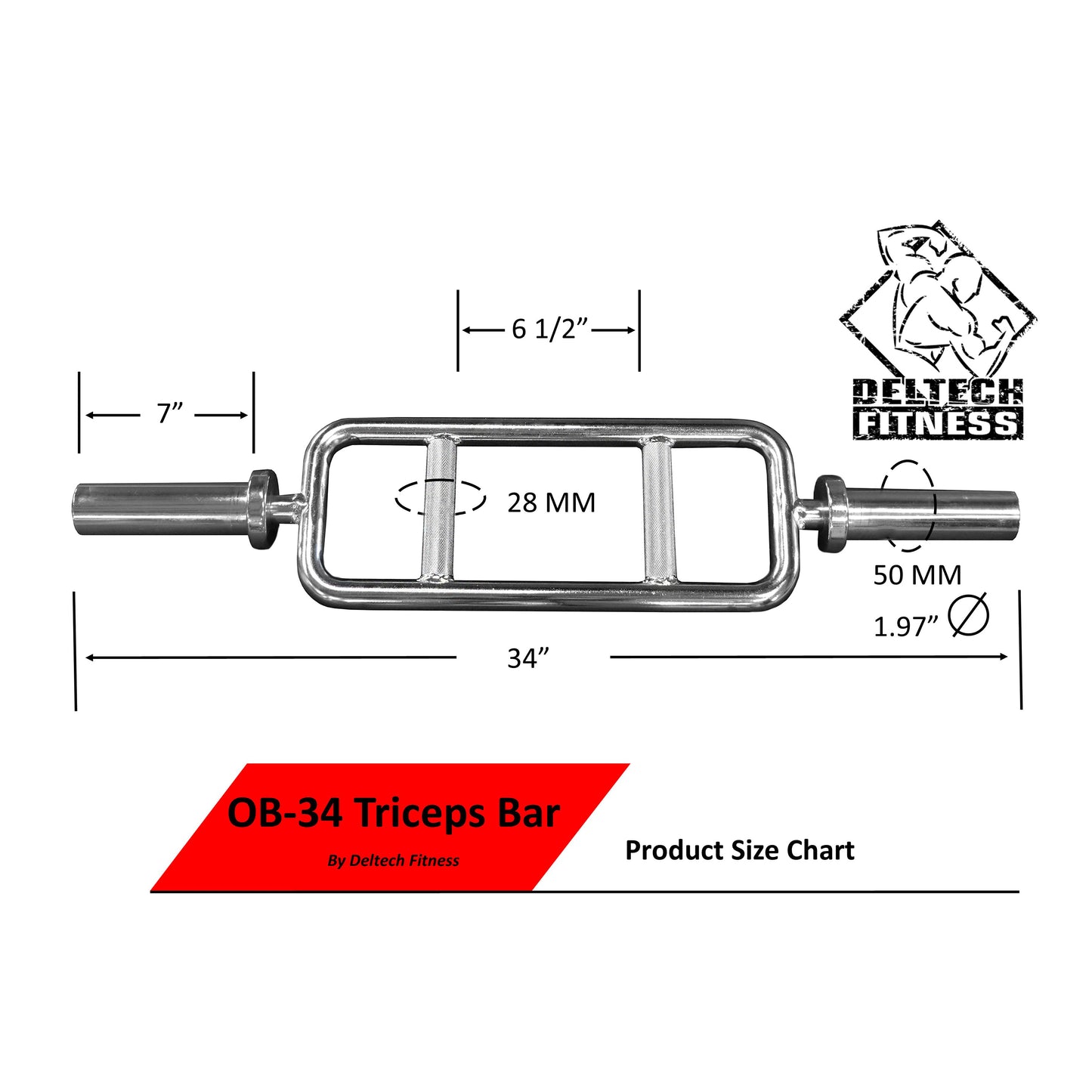 Deltech Fitness Olympic Triceps Bar OB-34