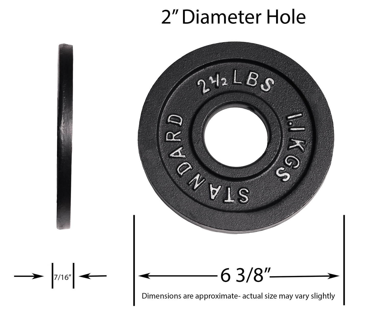 Deltech Fitness 2-1/2 lb Pair of Olympic Plates (OP-0025)