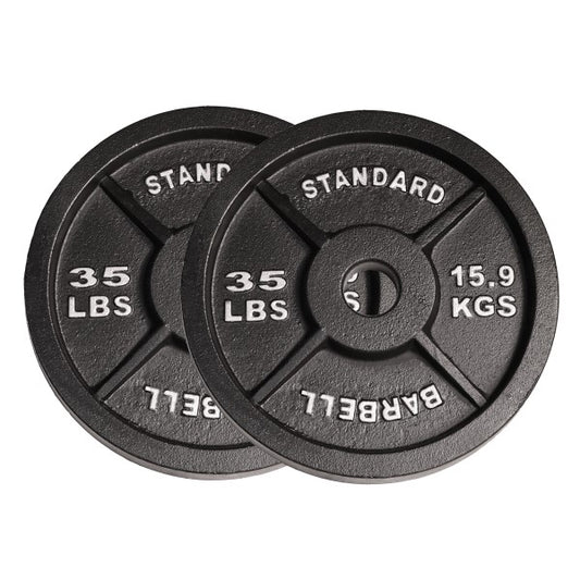 Deltech Fitness 35 lb Pair of Olympic Weight Plates (OP-035)