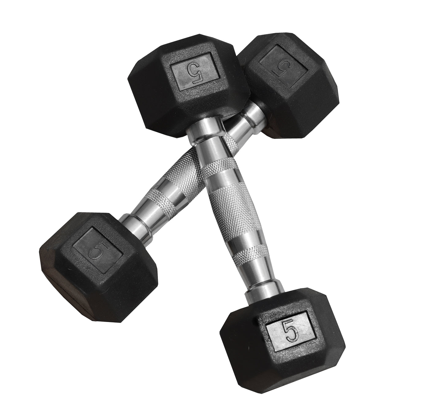 Deltech Fitness 5 lb Rubber Dumbbell Pair (RDB-005)
