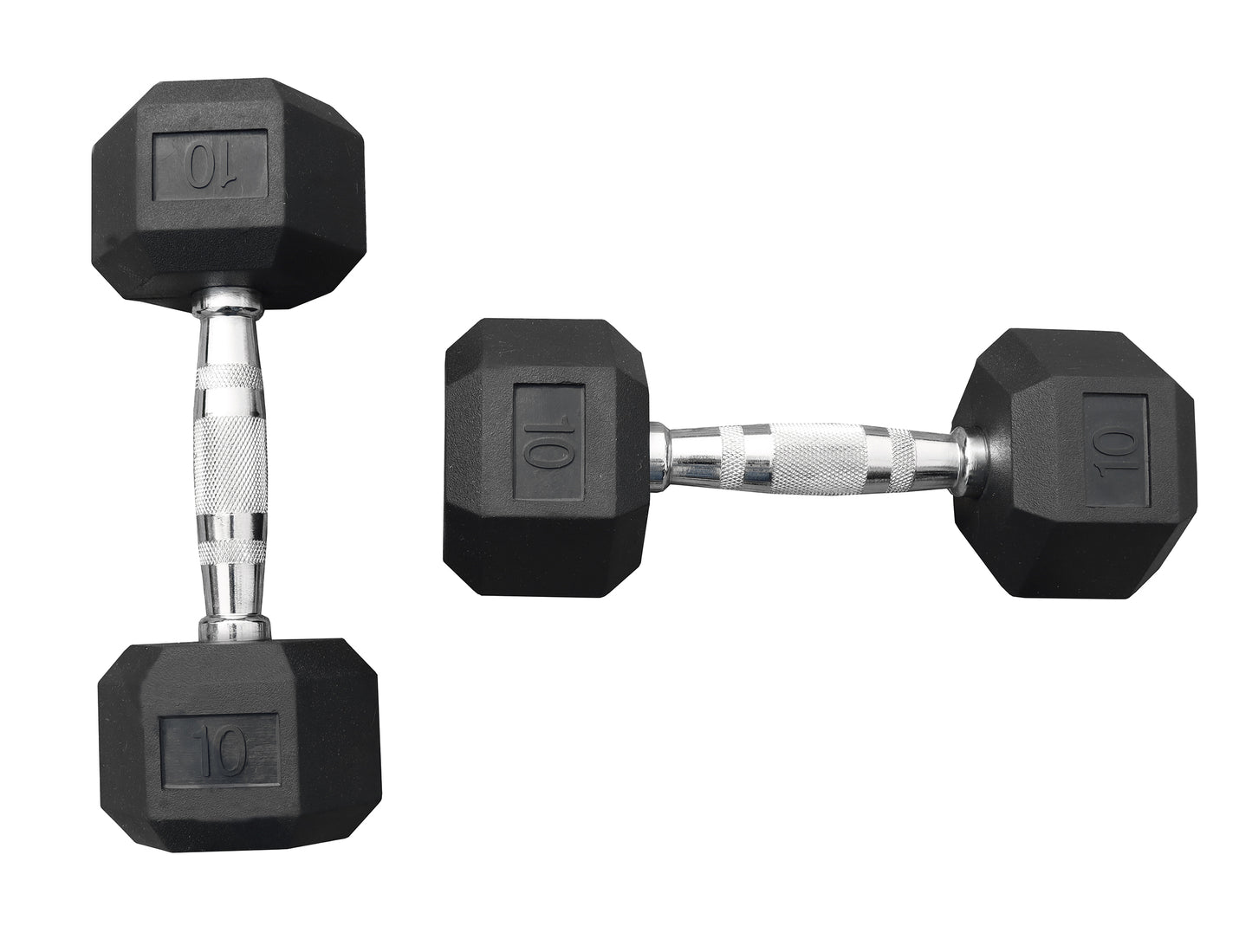 Deltech Fitness 10 lb Rubber Dumbbell Pair (RDB-010)