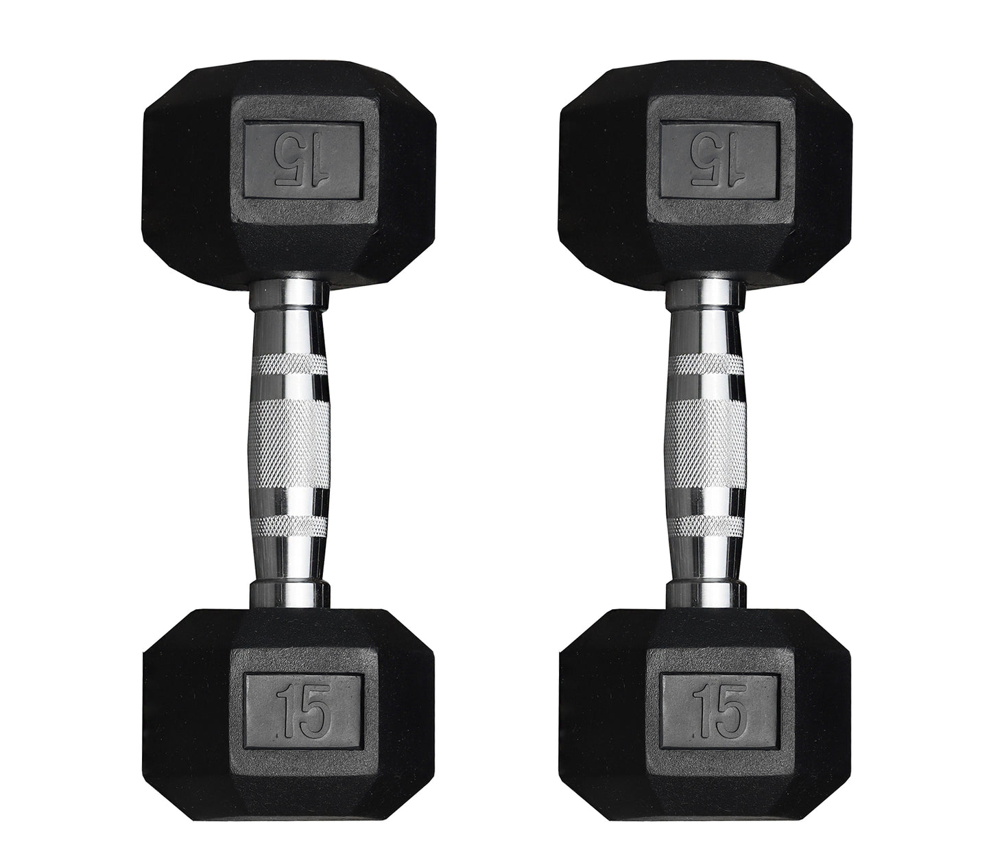 Deltech Fitness 5-15 lb Rubber Dumbbell Set RDB5-15