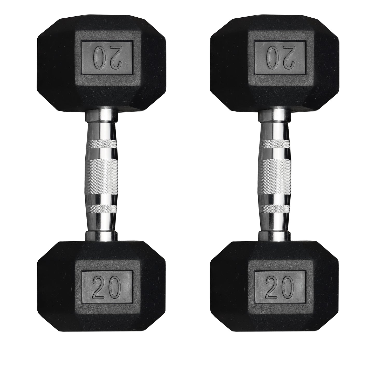 Deltech Fitness 5-25 lb Rubber Dumbbell Set RDB5-25
