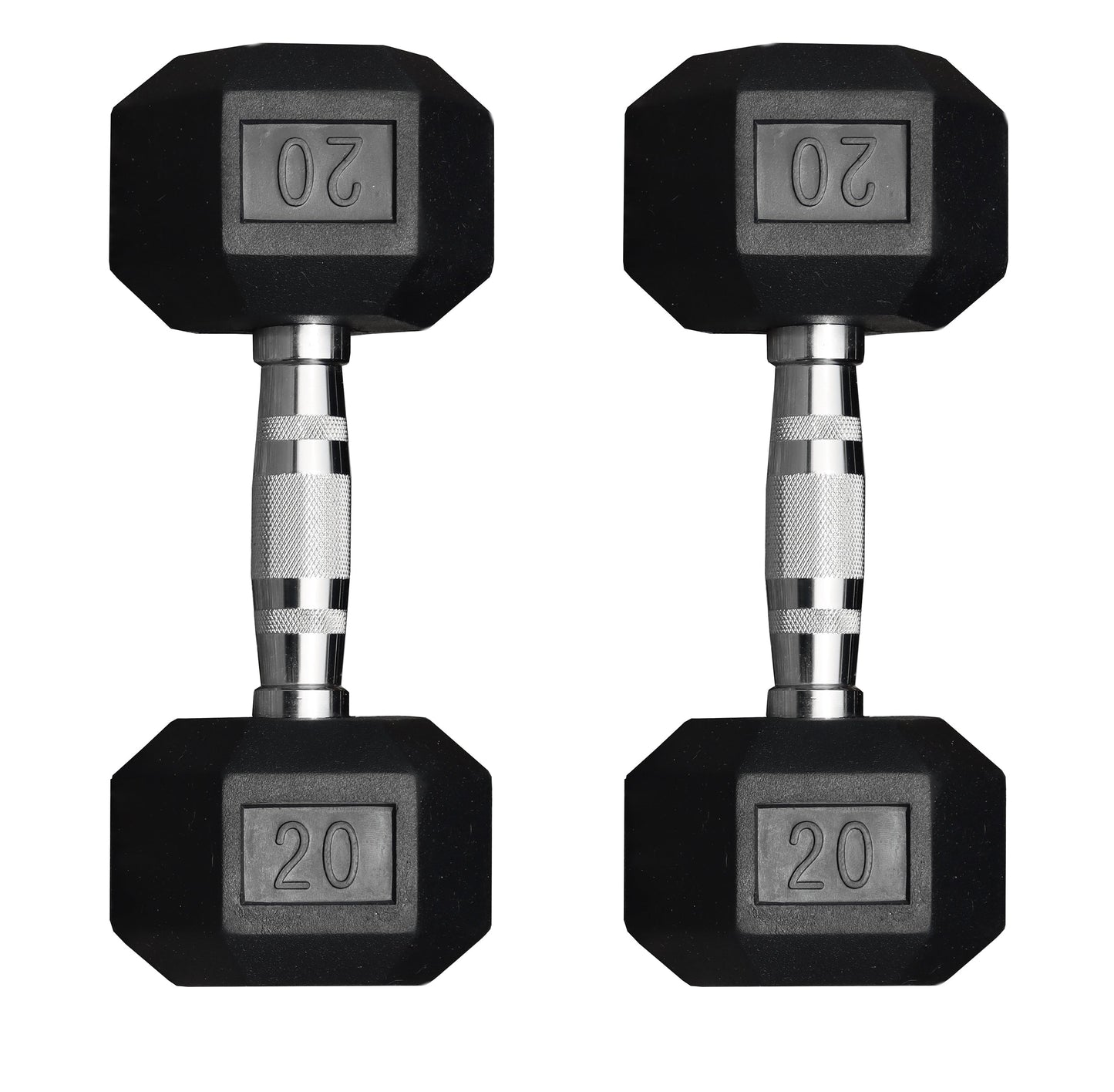 Deltech Fitness 5-50 lb Rubber Dumbbell Set RDB5-50