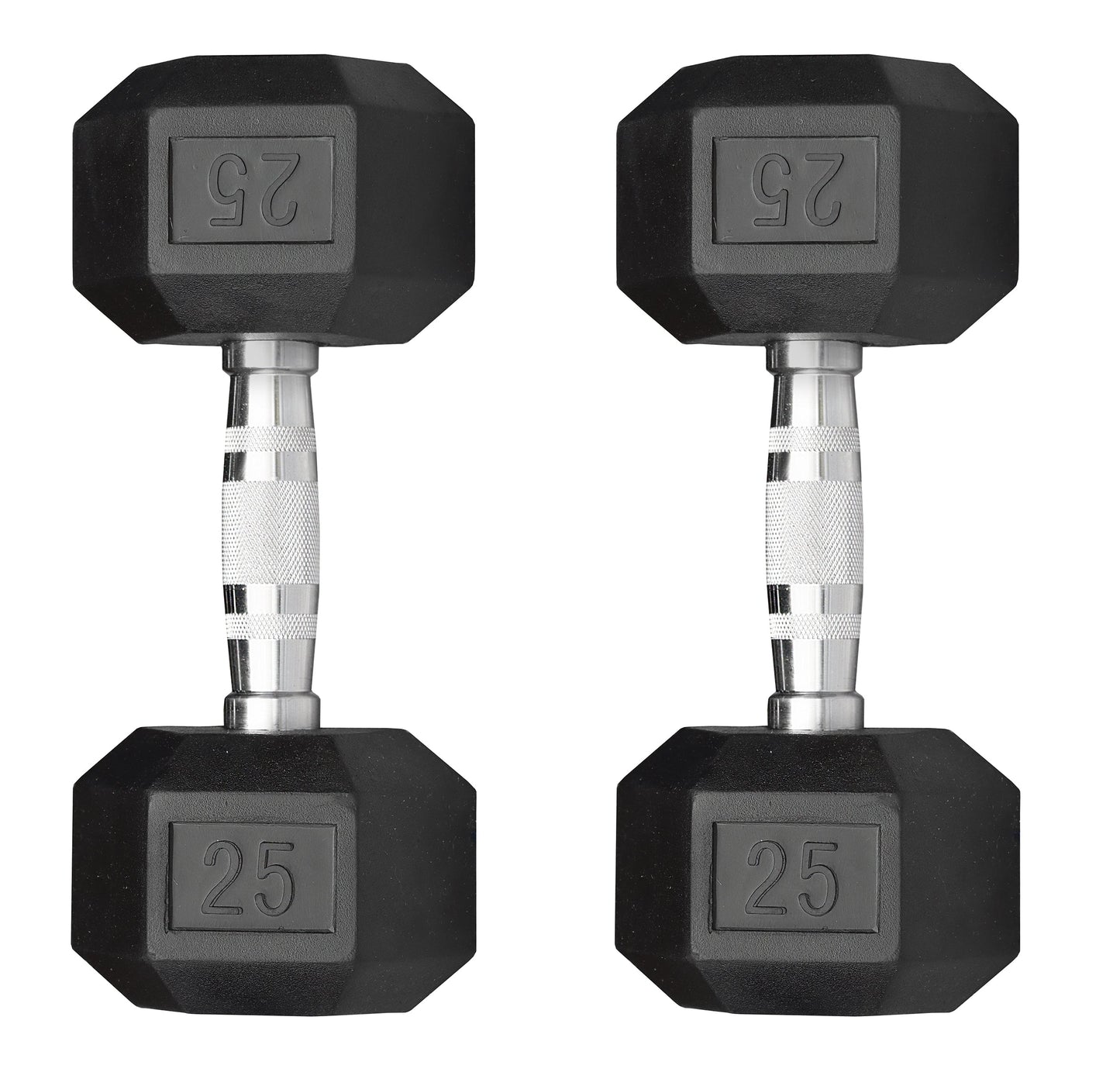 Deltech Fitness 5-50 lb Rubber Dumbbell Set RDB5-50