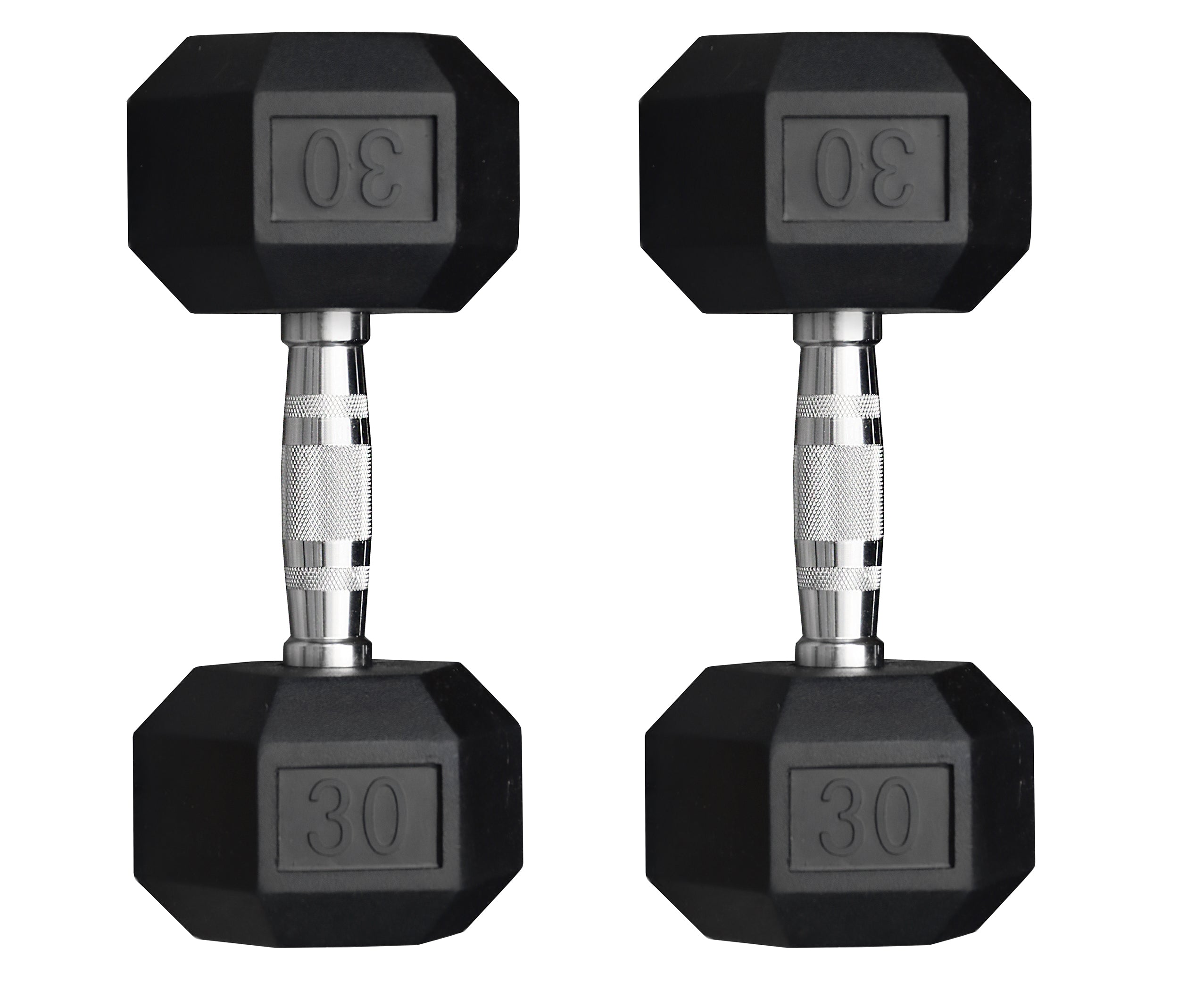 Deltech Fitness 30 lb Rubber Dumbbell Pair (RDB-030)