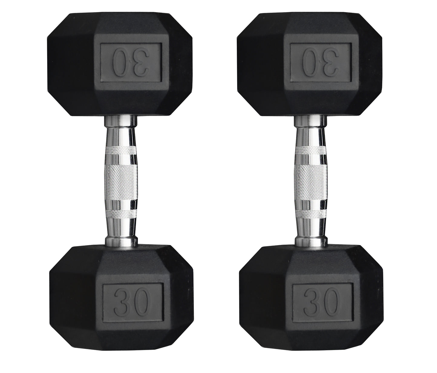 Deltech Fitness 30 lb Rubber Dumbbell Pair (RDB-030)