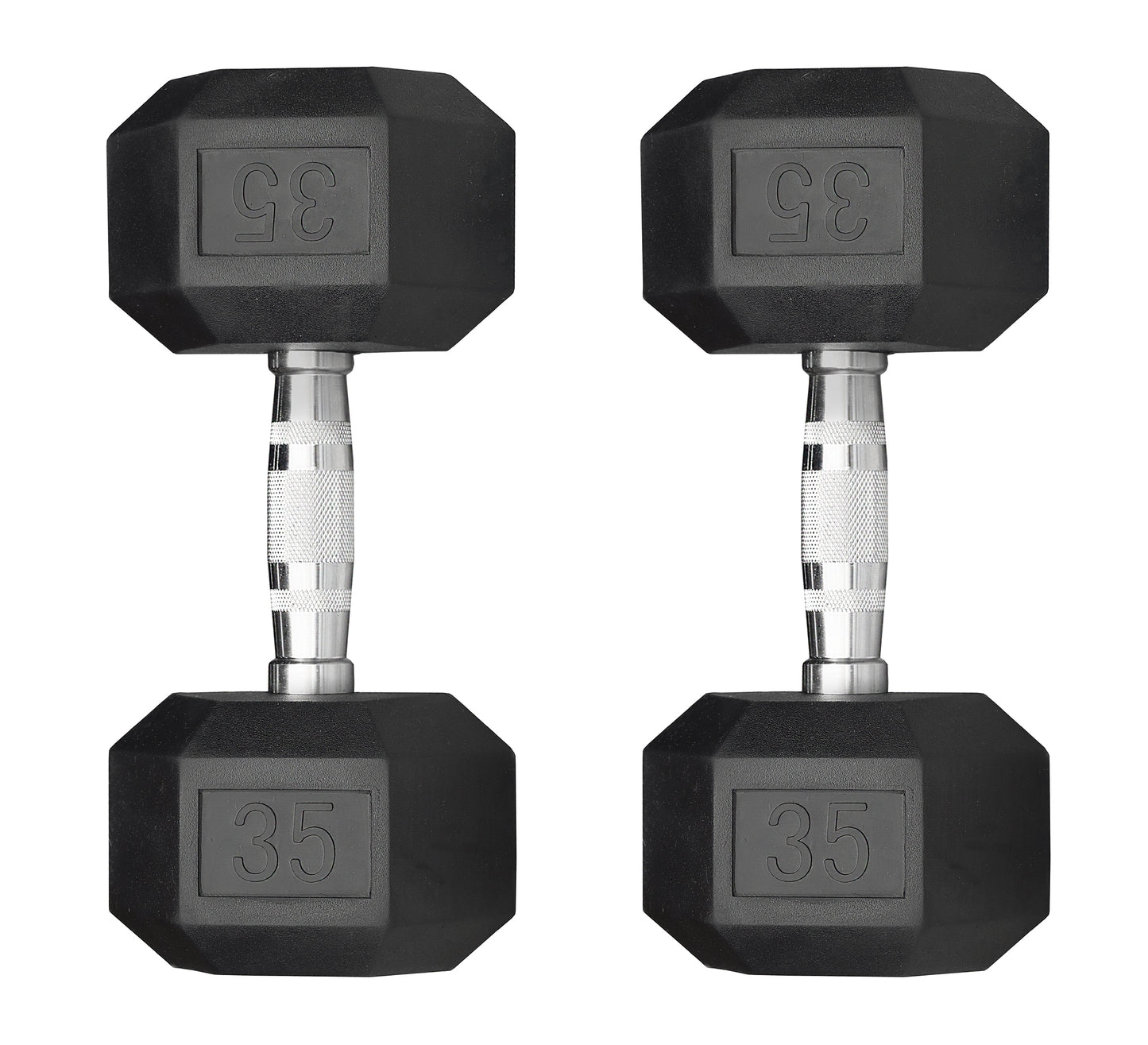 Deltech Fitness 5-40 lb Rubber Dumbbell Set RDB5-40