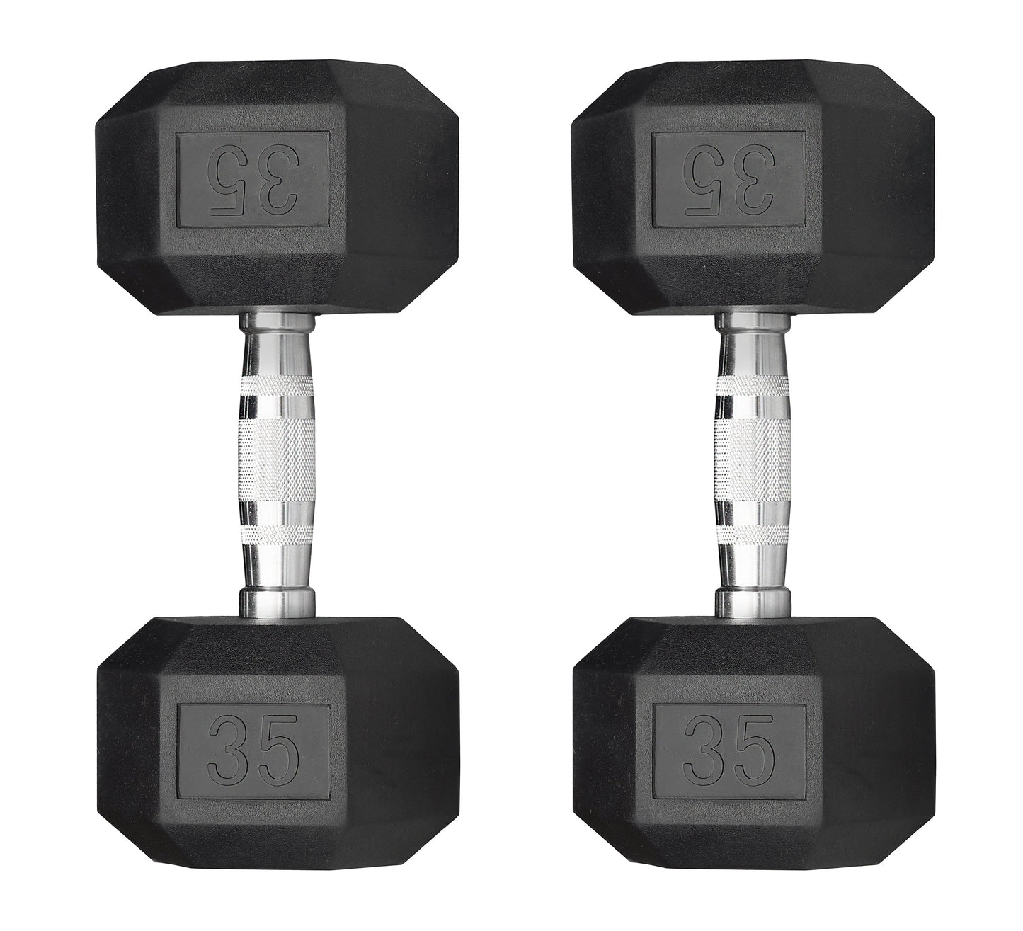 Deltech Fitness 5-50 lb Rubber Dumbbell Set RDB5-50
