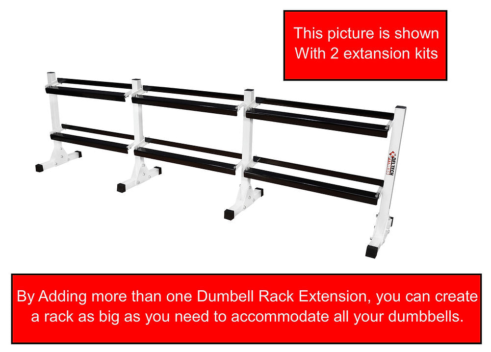 Deltech Fitness DF510- 55" Two-Tier Dumbbell Rack Extension