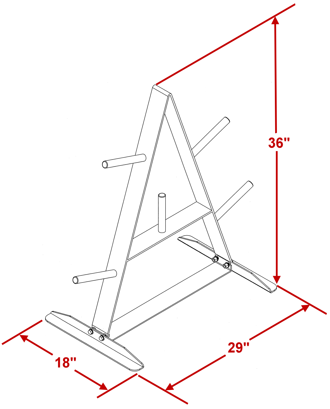 Deltech Fitness Heavy Duty Standard Weight Tree (DF7000)