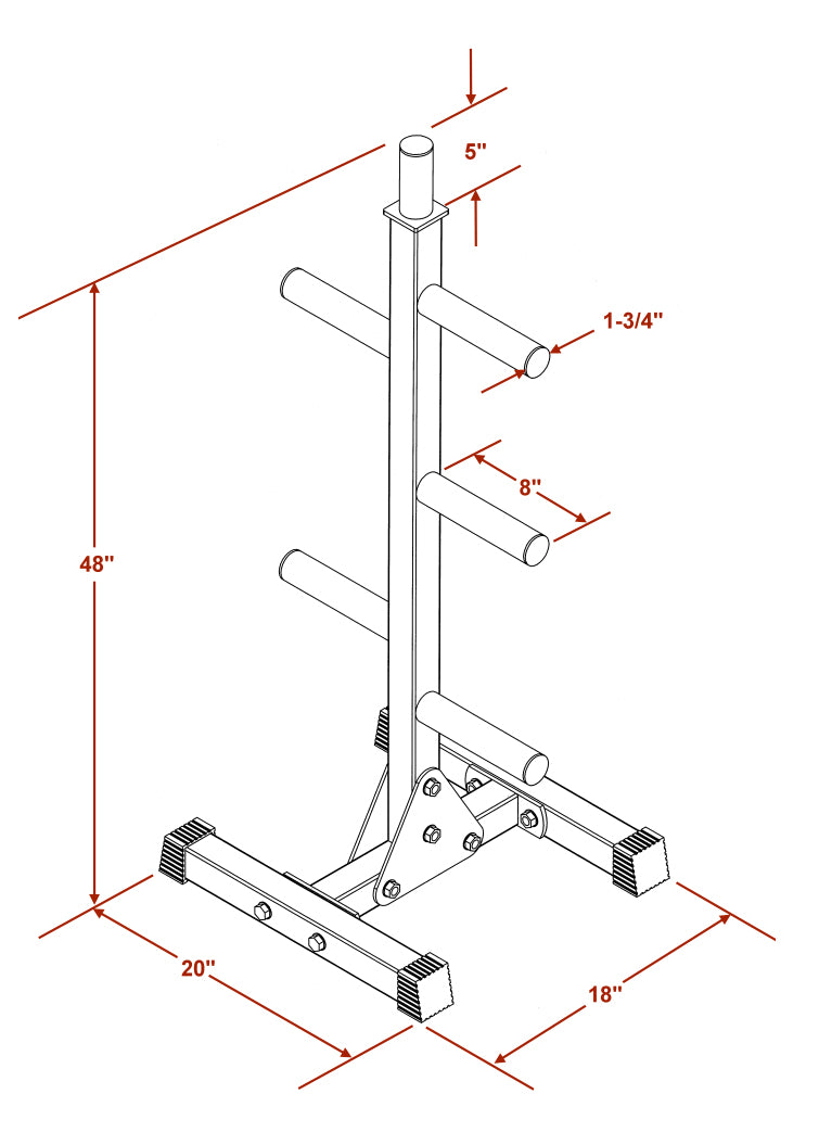 Deltech Fitness Heavy Duty Pro Olympic Weight Tree (DF7600)