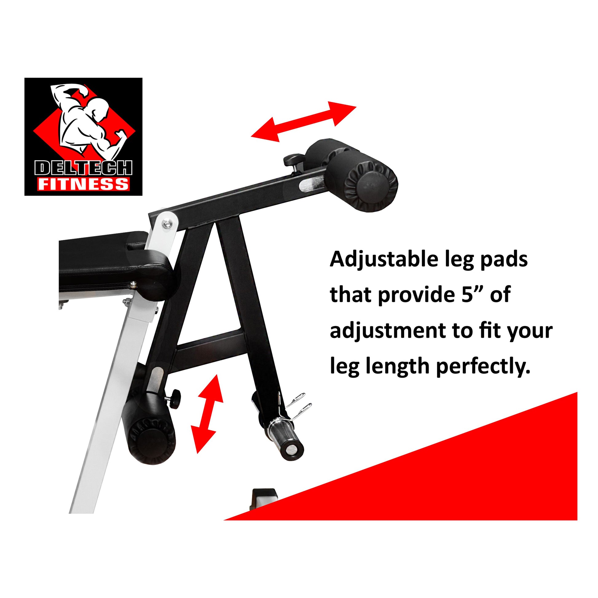 leg exercise bench pad adjustment