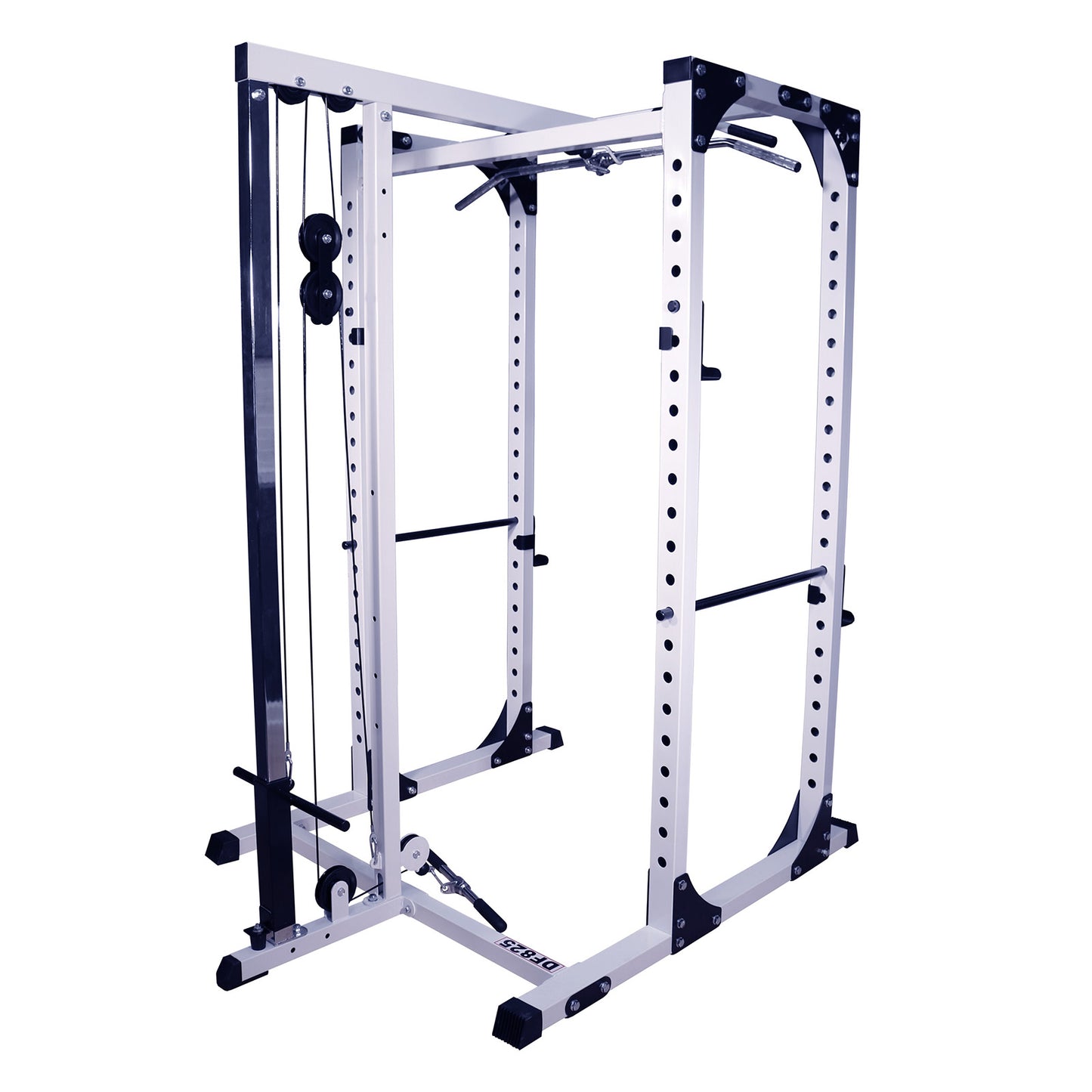 Deltech Fitness Squat Rack with Lat Attachment (DF825L)