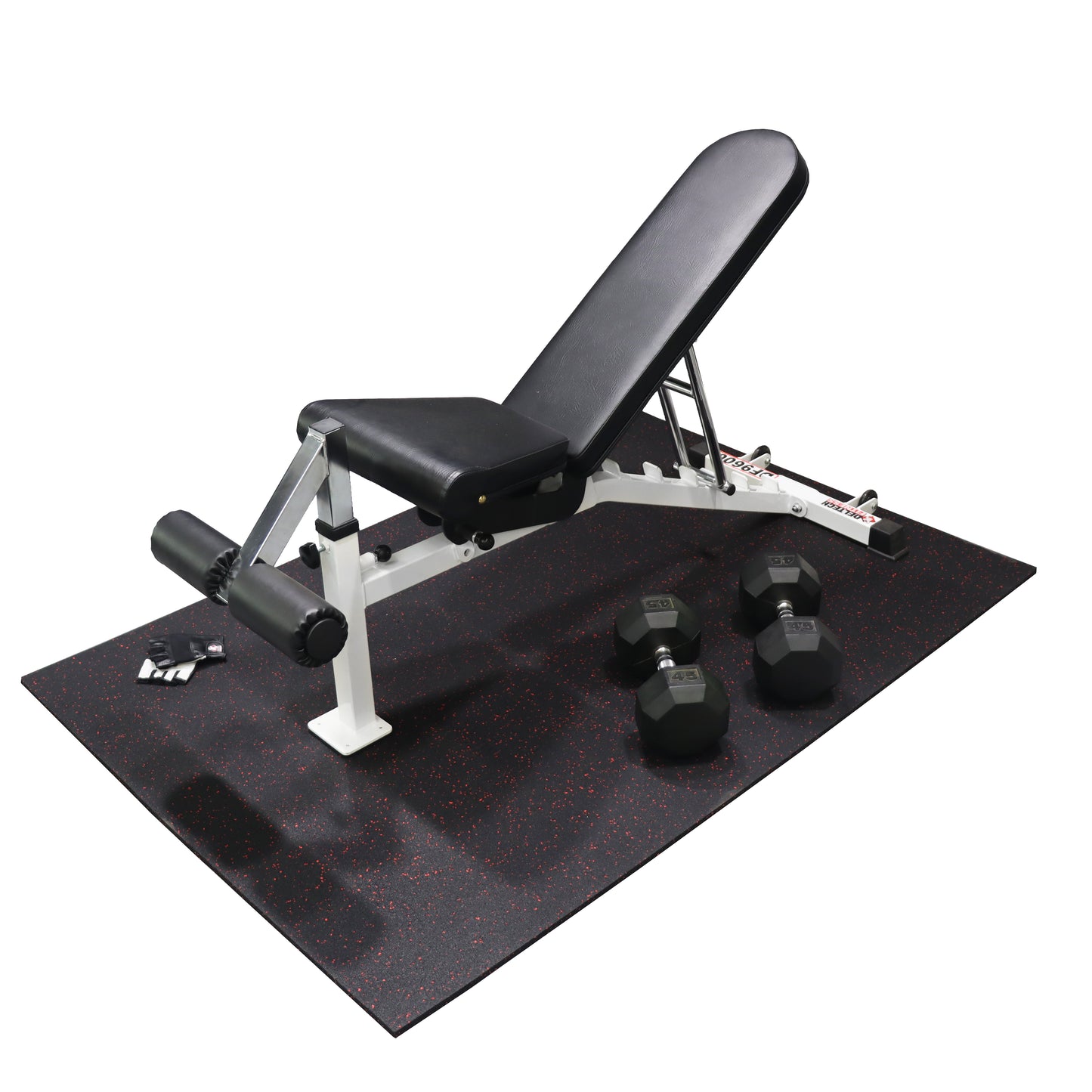 DF-MAT 4' X 6' X 1/2" Rubber gym floor mat By Deltech Fitness