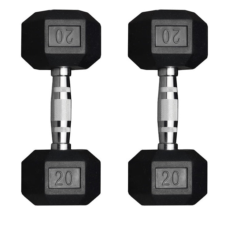 Deltech Fitness 20 lb Rubber Dumbbell Pair (RDB-020)