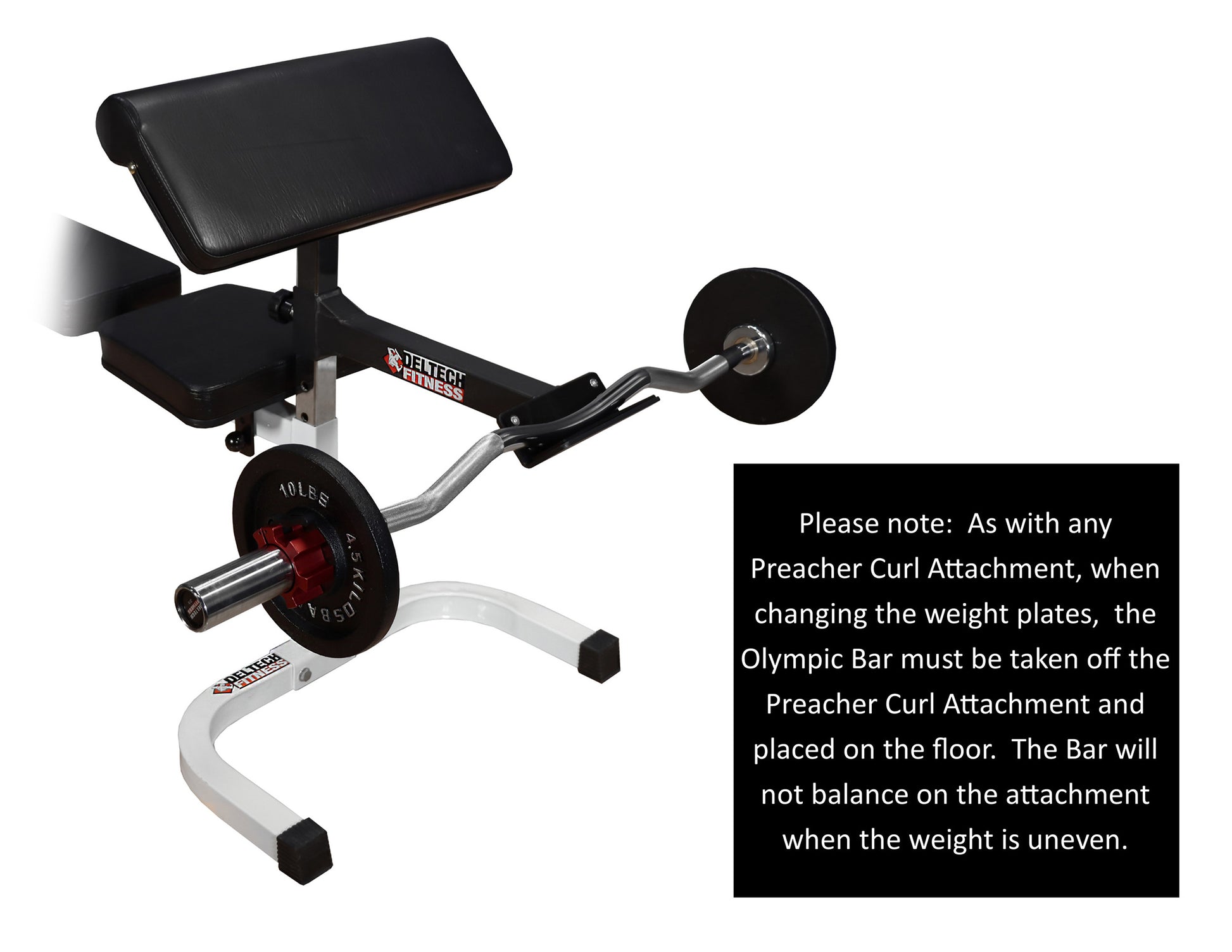 Deltech Fitness Preacher Curl Attachment