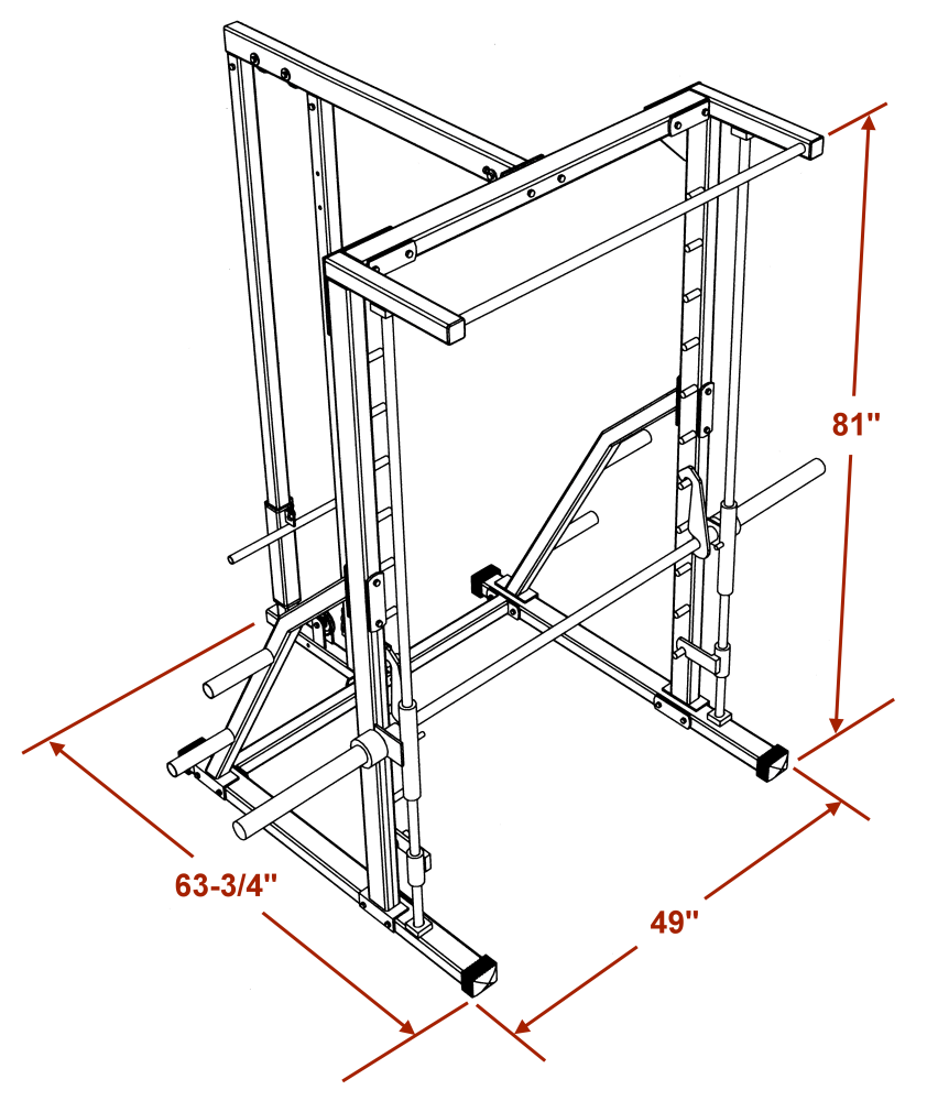 Smith Machine with Lat Diagram