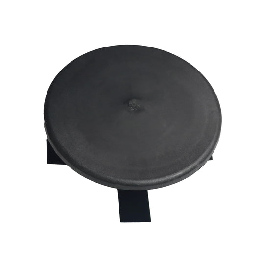 3-1/2" Round Light Pole Top Cap- Black Plastic
