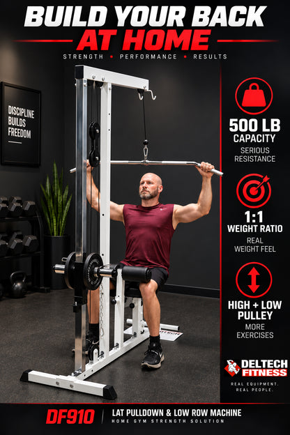 Deltech Fitness Lat/Row Machine (DF910)