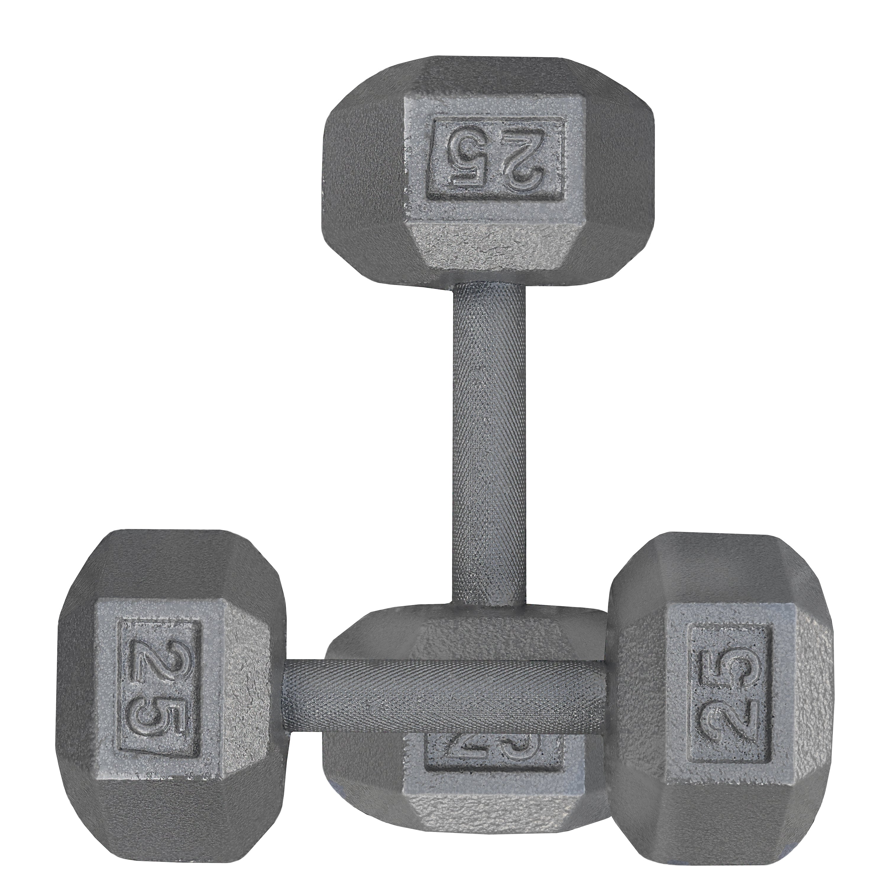 Two 25 lbs store Dumbbells