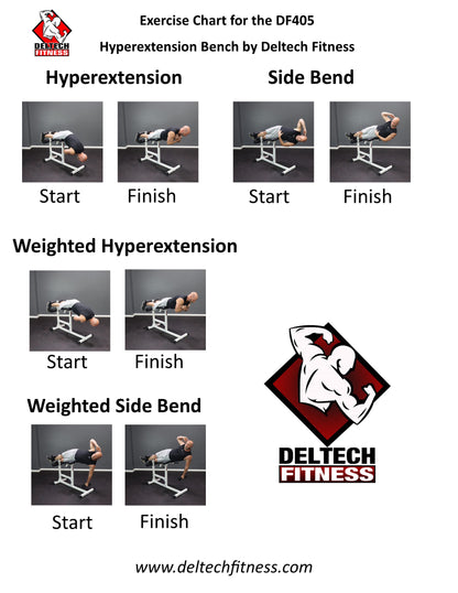 Deltech Fitness Deluxe Hyper-extension Bench (DF405)