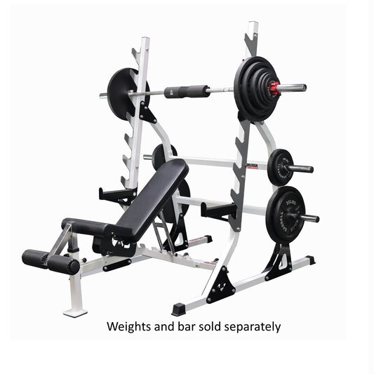 Deltech Fitness Olympic Bench Squat Rack combo (DF1800)