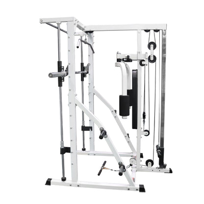 Deltech Fitness Linear Bearing Smith Machine with Lat Attachment and Pec (DF4900LP)