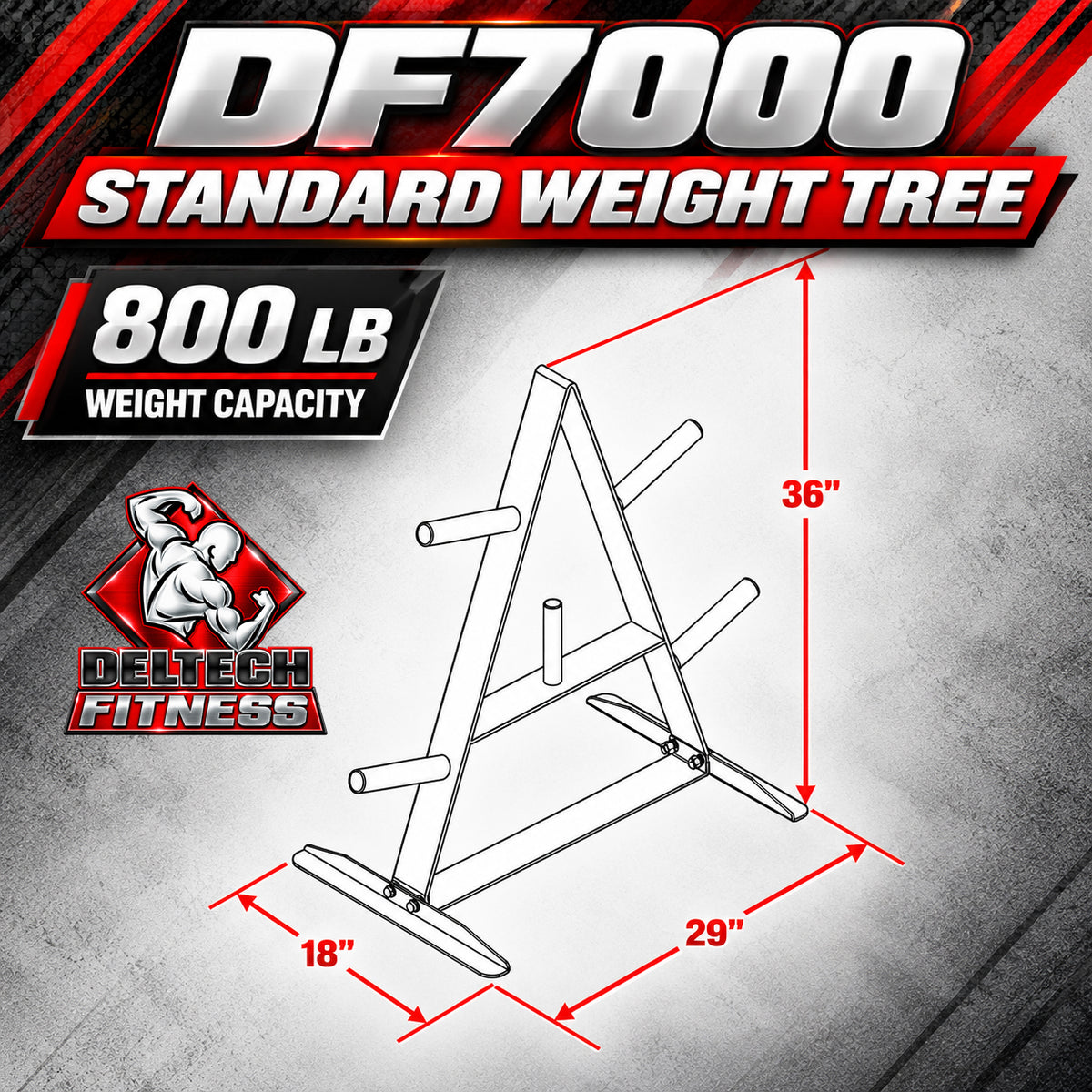 Deltech Fitness Heavy Duty Standard Weight Tree (DF7000)