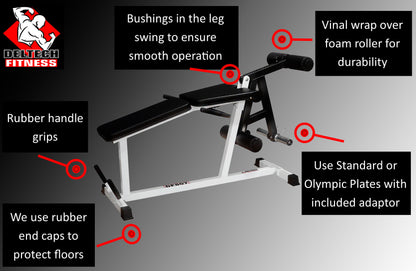 DF807 leg exercise bench features