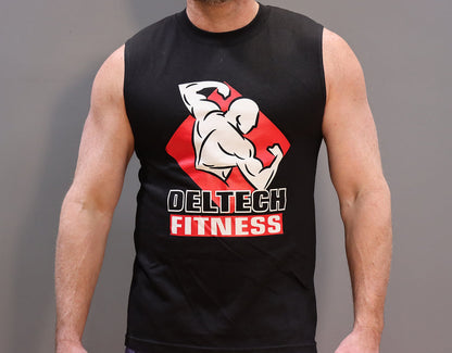 Deltech Fitness Black Muscle Shirt (DFMS-BLACK)