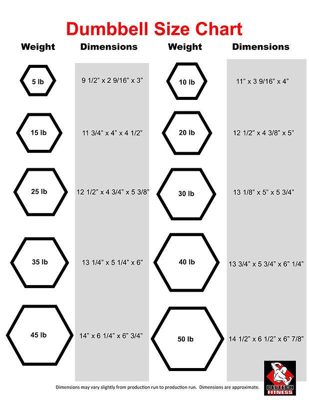 Dumbbell weight sizes sale