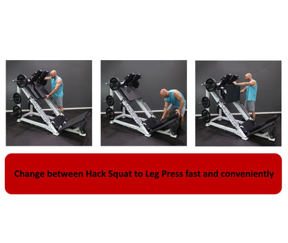 Deltech Fitness DF809- Linear Bearing Hack Squat/Leg Press (Hip Sled)
