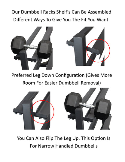 Deltech Fitness 55" Two-Tier Dumbbell Rack (DF513)