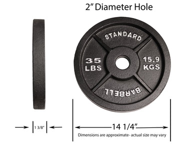 Deltech Fitness 35 lb Pair of Olympic Weight Plates (OP-035)