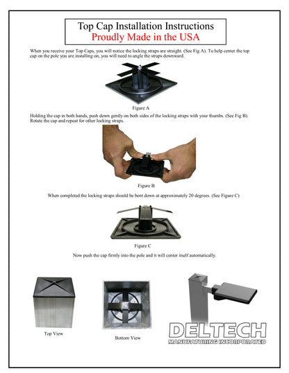 5-1/2" Round Pole Cap by Deltech Manufacturing (86-00023)