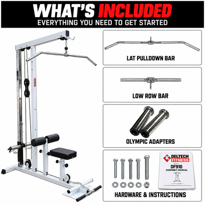Deltech Fitness Lat/Row Machine (DF910)