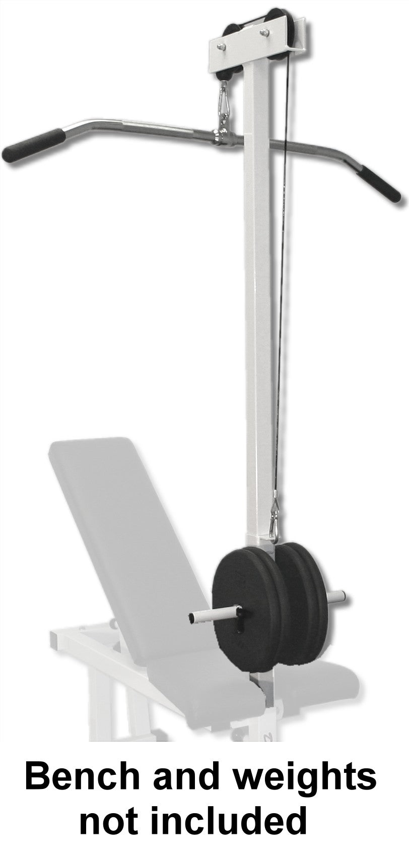 Weight bench lat discount attachment